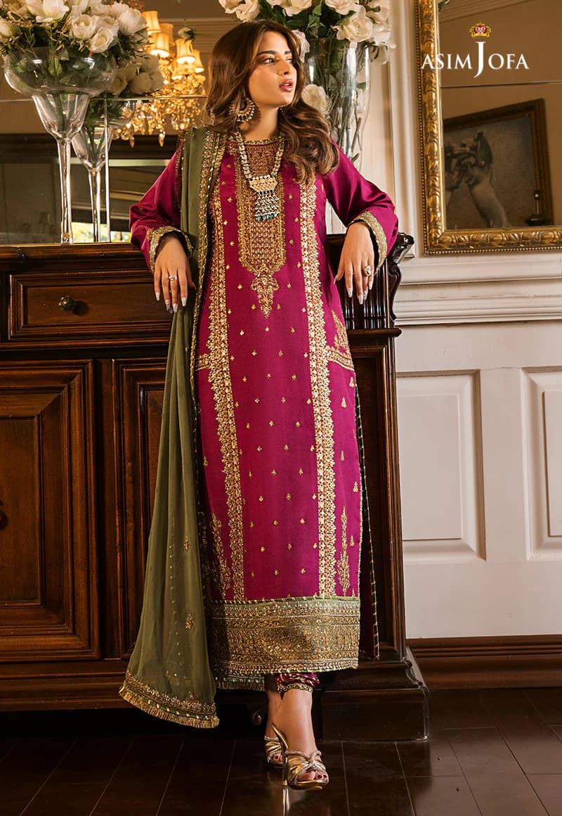Pink 3 Piece Embroidered Lawn Suit – Full Embroidery Shirt with Chiffon Embroidered Dupatta