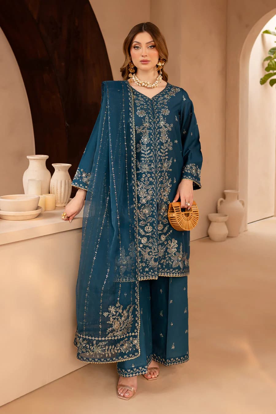 Premium Embroidered 3 Piece Lawn Suit | Unstitched Lawn Suits Pakistan