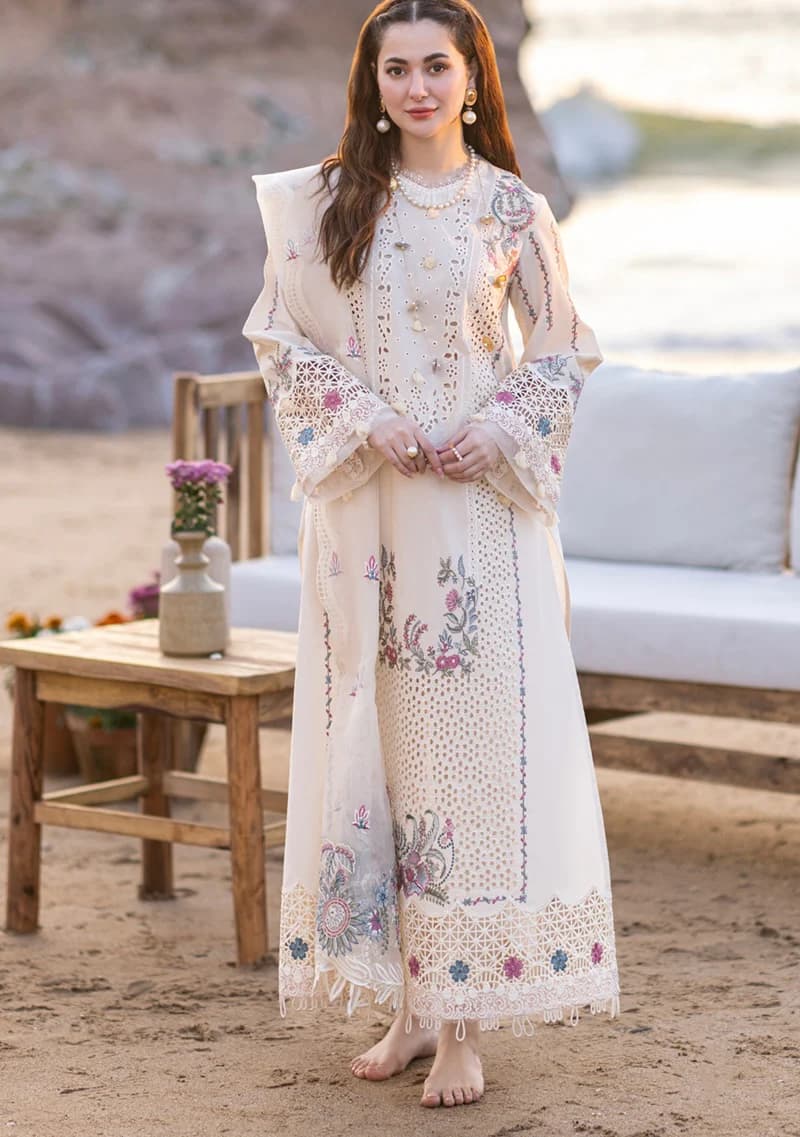 Premium Chikankari 3 Piece Lawn Suit | Unstitched Lawn Suits Pakistan
