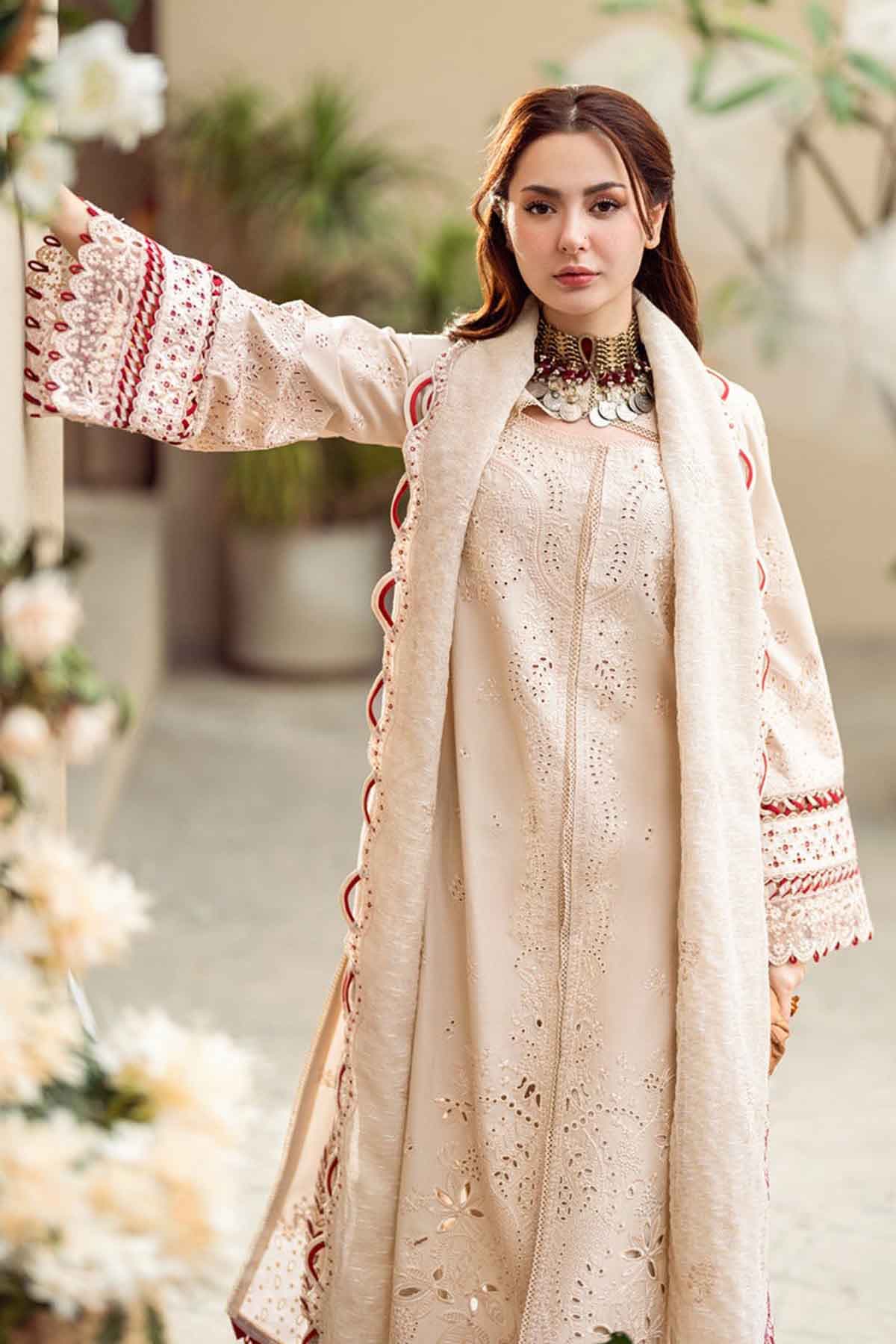 Premium Chikankari 3 Piece Lawn Suit | Unstitched Lawn Suits Pakistan