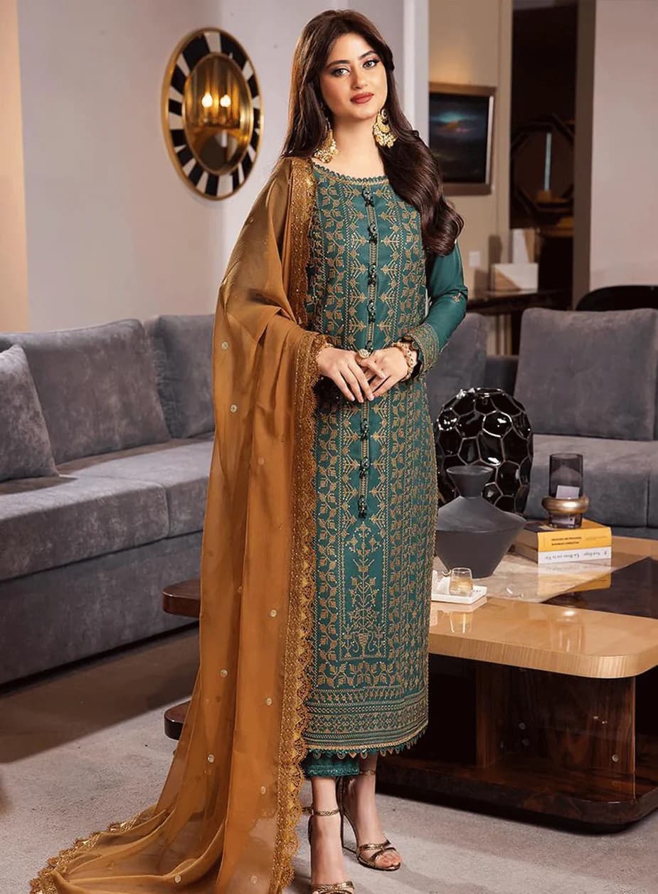 Premium Embroidered 3 Piece Lawn Suit | Unstitched Lawn Suits Pakistan