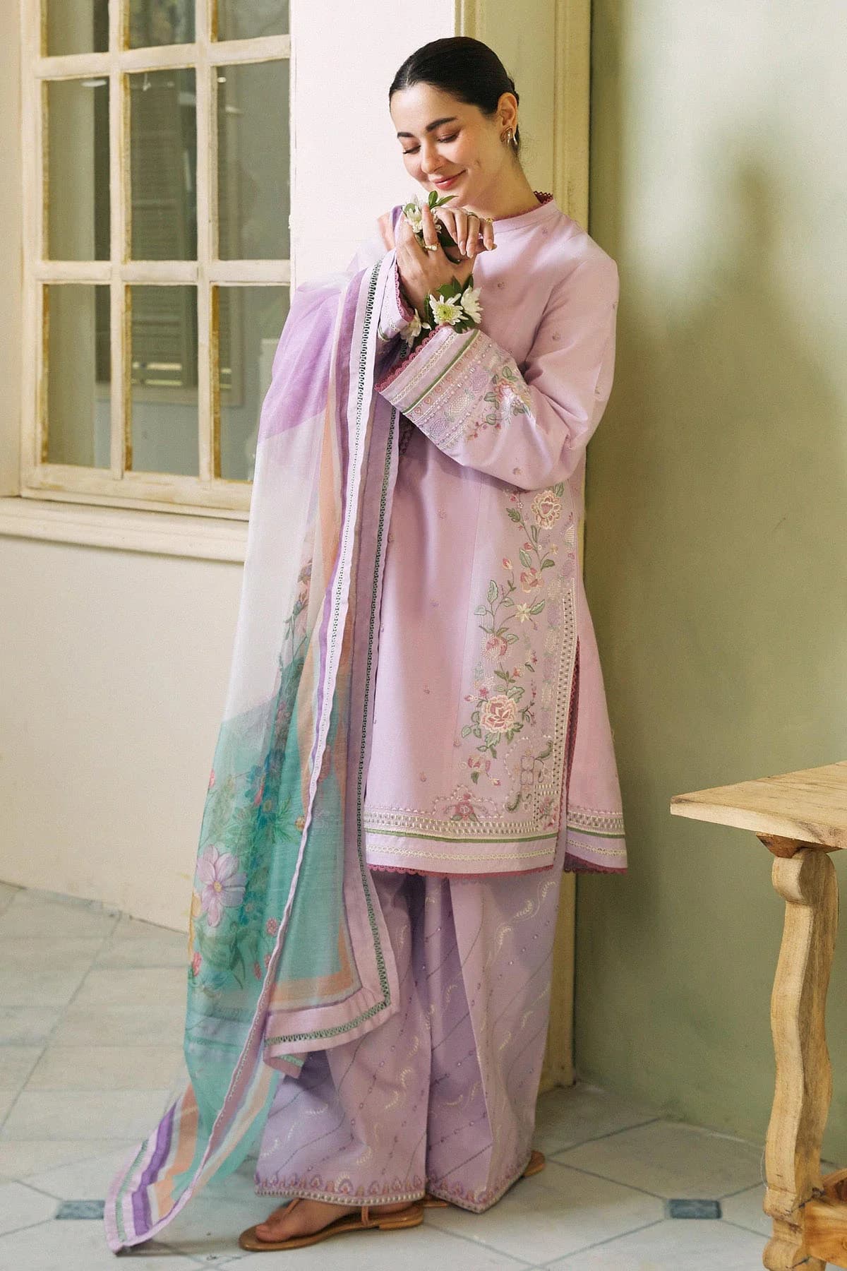 Premium Embroidered 3 Piece Lawn Suit | Unstitched Women Suits Pakistan