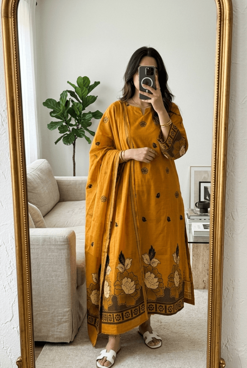 Jacquard Unstitched 3 Piece Lawn Dress | Premium Lawn Suits Pakistan