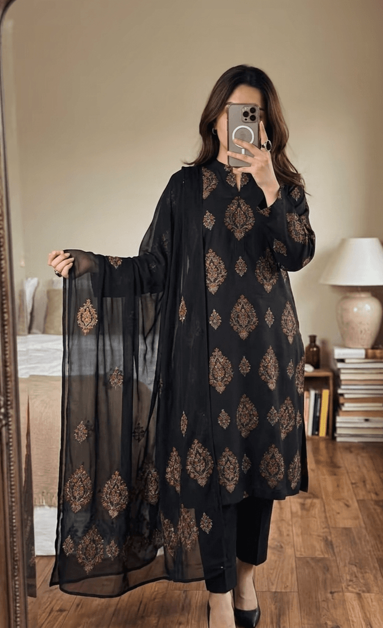 Premium Embroidered 3 Piece Lawn Suit | Unstitched Lawn Suits Pakistan